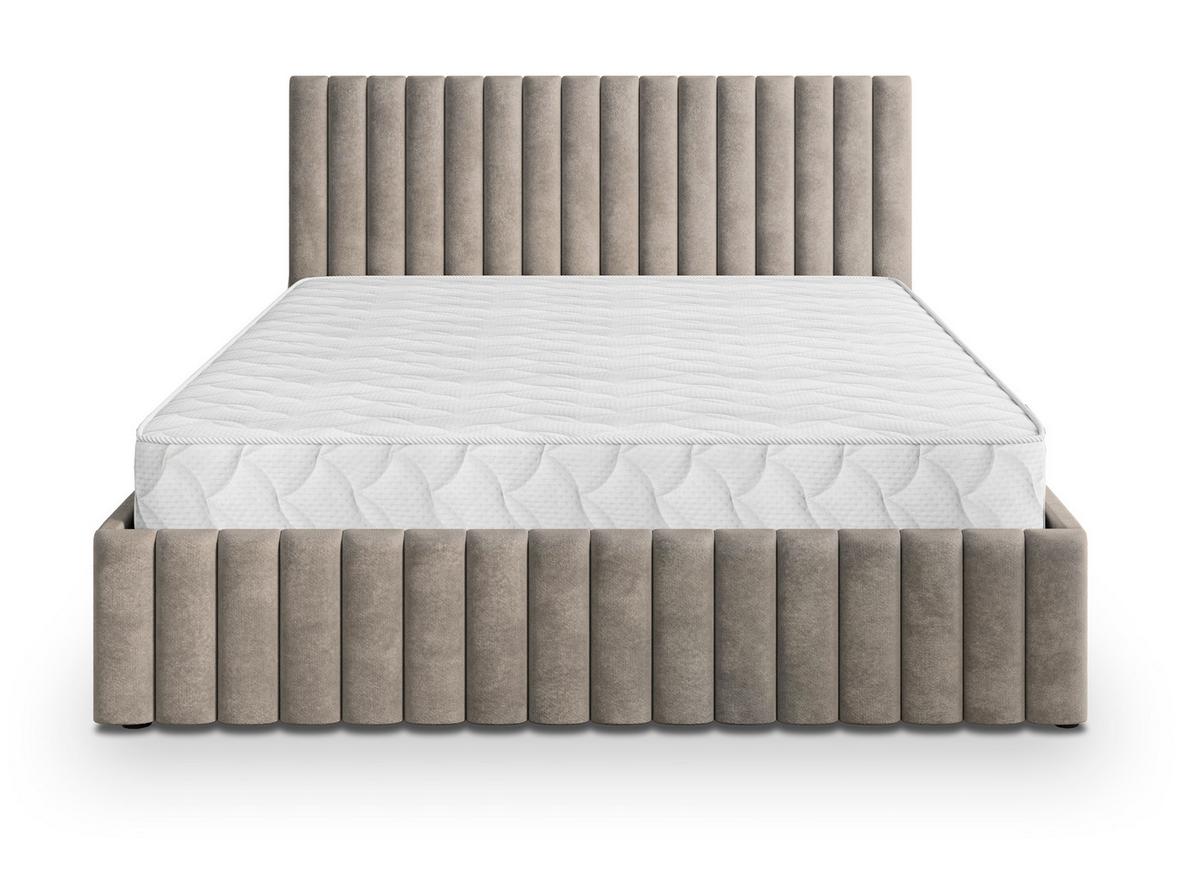 POLSTERBETT CARMIA K 200x200 cm mit Bettkästen - Beige - Beige, Holz/Textil - MASSENO