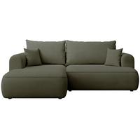 ECKSOFA Ovo Mini Olivgrün links - Schwarz/Olivgrün, Kunststoff/Textil (238/156cm) - Selsey