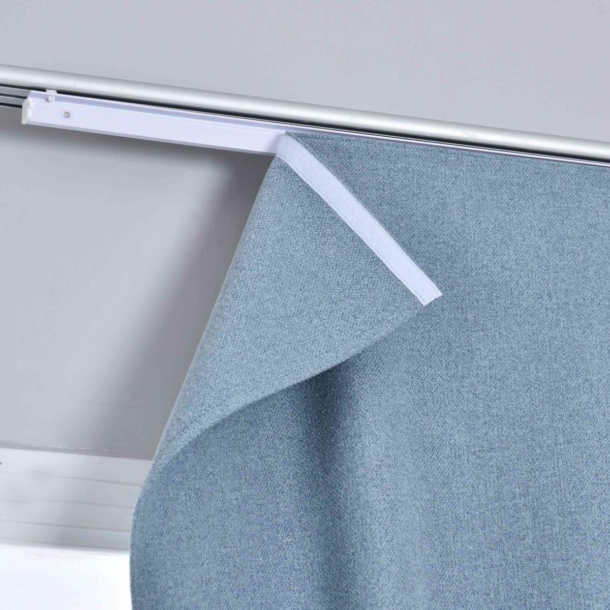 SCHIEBEVORHANG 2ER SET »München Dark« HxB 245x60 cm Blau - Blau, Textil (60/245cm) - Gardinenbox