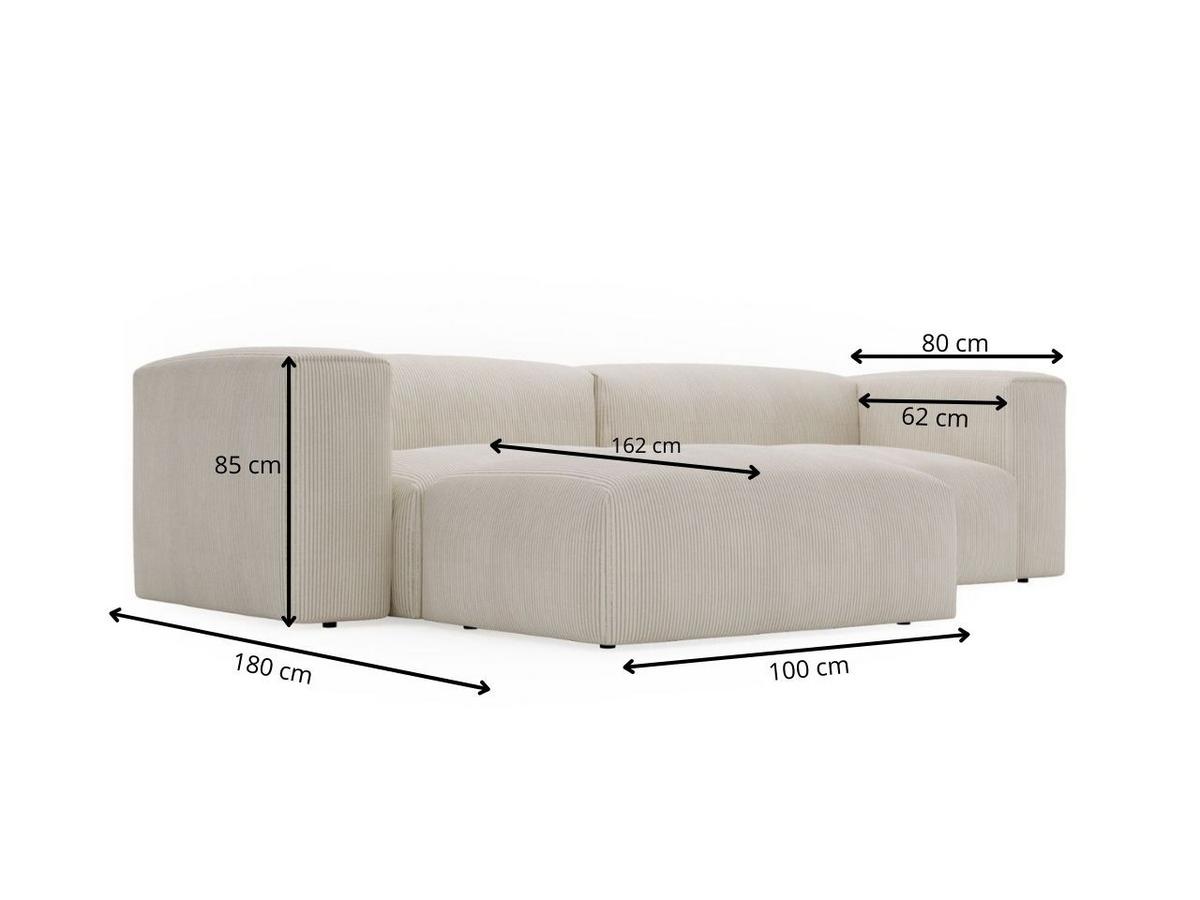 ECKSOFA Landi Braun Links - Schwarz/Braun, Kunststoff/Textil (180/240cm) - Graingold