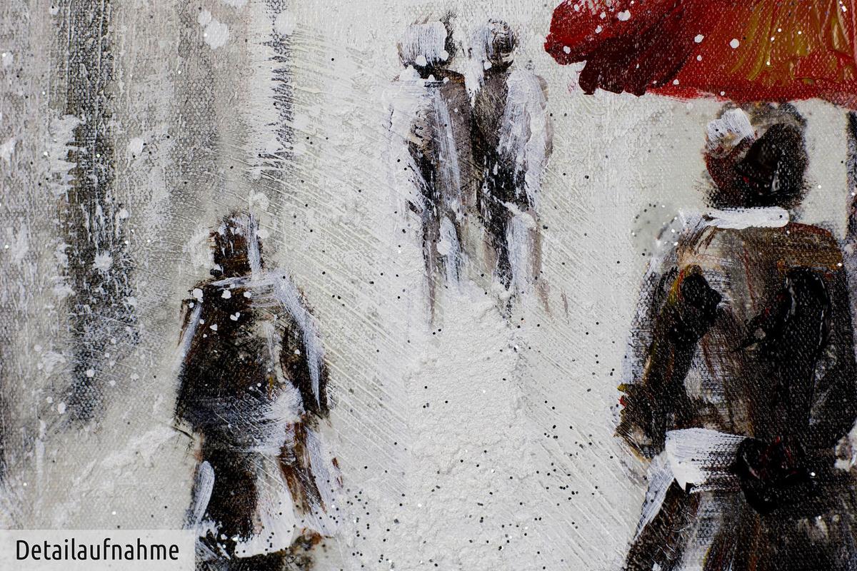 ACRYLBILD HANDGEMALT 100/75 cm - Braun/Grau, Holz/Textil (100/75cm) - KUNSTLOFT