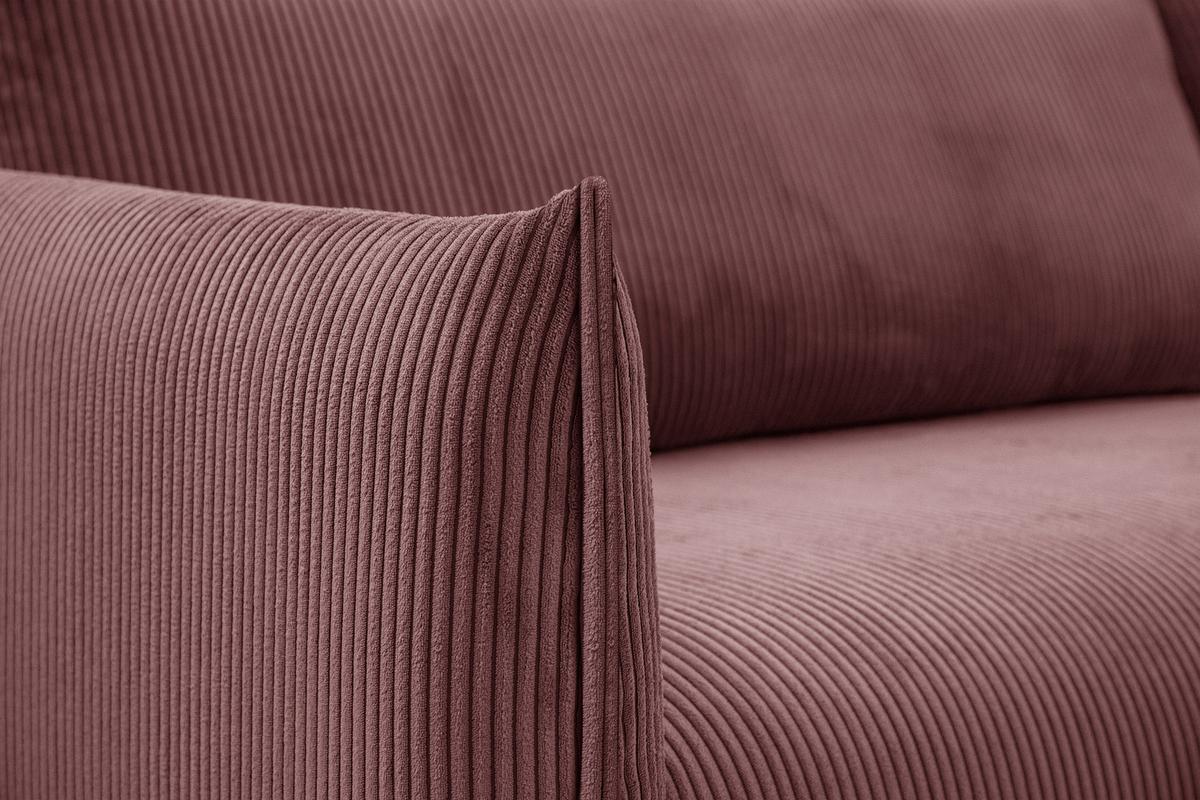 ECKSOFA TAUER 5-Sitzer, altrosa - Altrosa/Schwarz, Holzwerkstoff/Kunststoff (292/174cm) - Wozimo