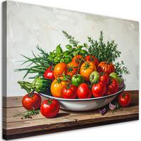LEINWANDBILD Essen & Trinken 60x40cm - Multicolor, Textil (60/40cm) - Feeby