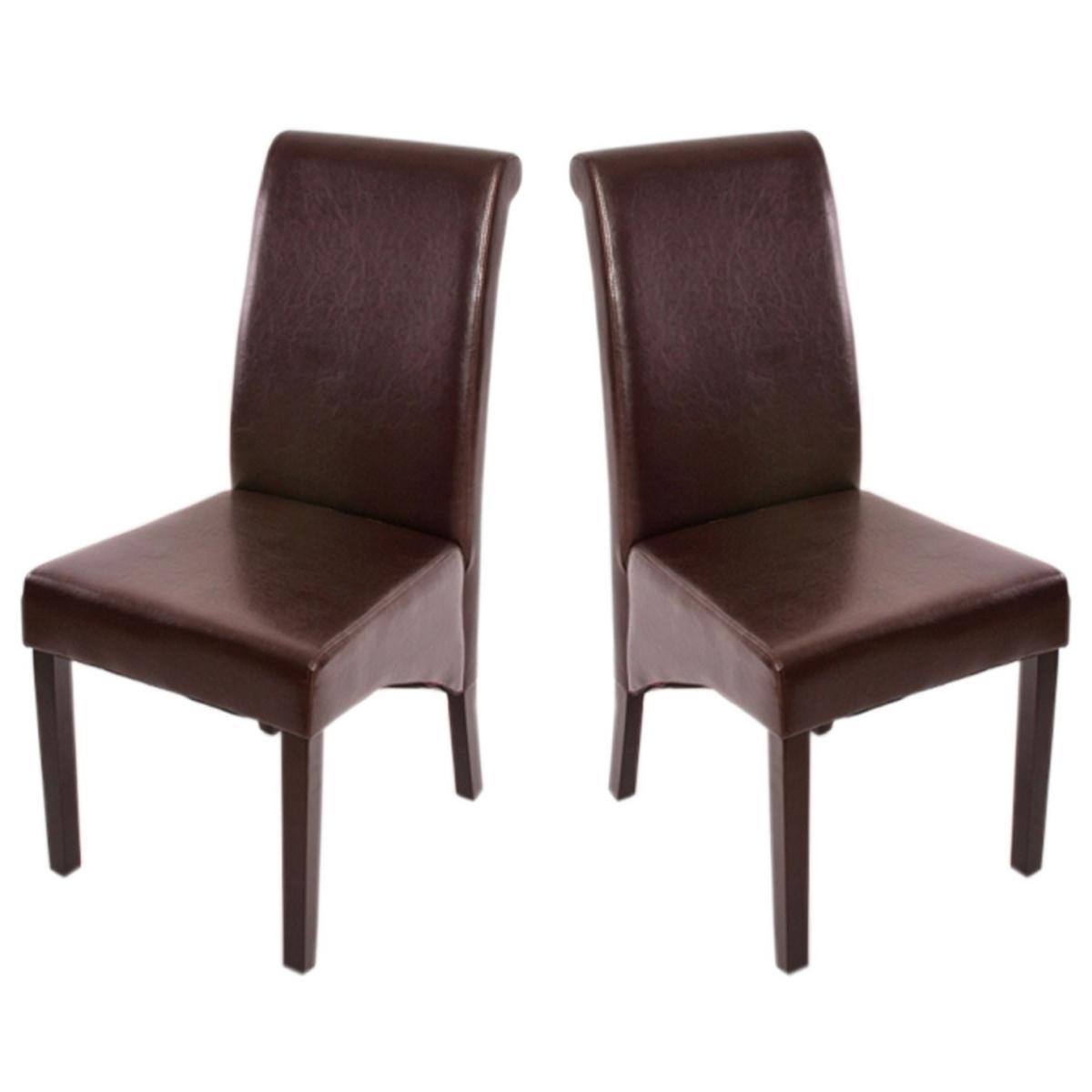 ESSZIMMERSTUHL Braun, Dunkelbraun 2er-Set - Dunkelbraun/Braun, Leder (46/99/50cm) - MCW