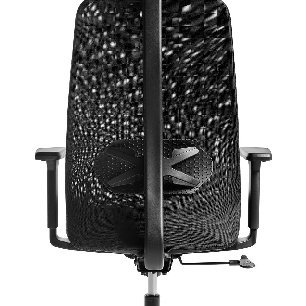 BÜROSTUHL Schwarz Stryke - Schwarz, Kunststoff/Textil (70/115/70cm) - Beliani
