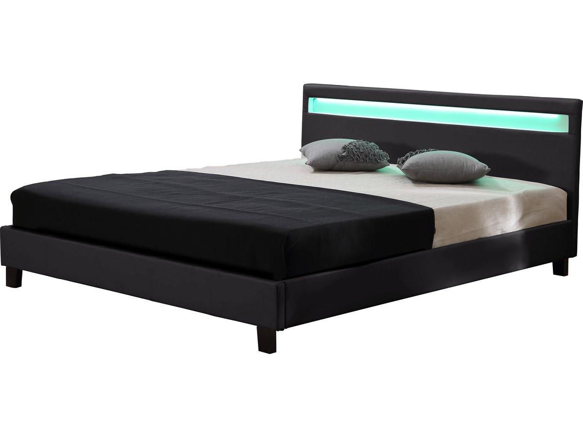 BETT maria Schwarz - Schwarz, Textil (200/160cm) - Habitat Garten