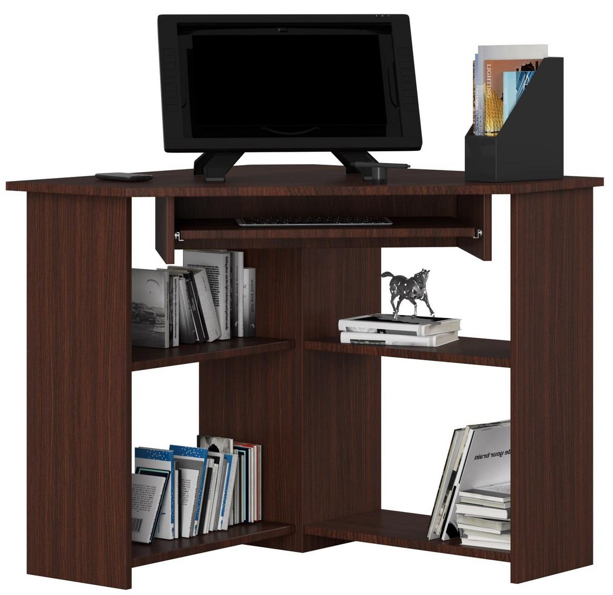 SCHREIBTISCH Dunkelbraun 74/80/80 - Dunkelbraun, Holzwerkstoff (153/54/74cm) - RAUMHIRSCH FURNITURE