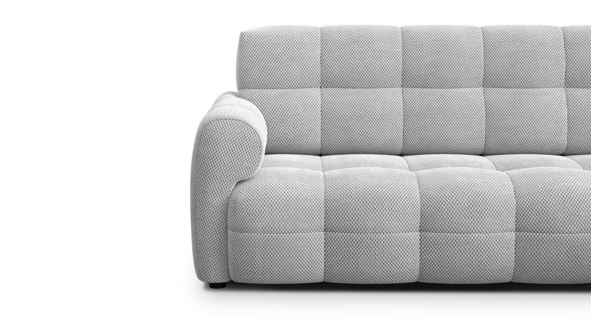 ECKSOFA MELLOW 5-Sitzer, hellgrau - Hellgrau/Schwarz, Holz/Textil (283/191cm) - Wozimo