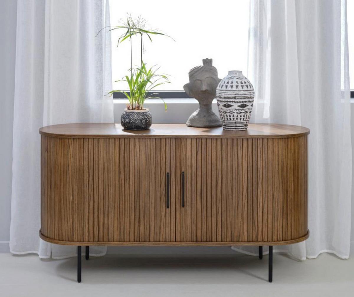 SIDEBOARD Gativel Räuchereiche - Alteiche/Schwarz, Holzwerkstoff/Kunststoff (140/76/45cm) - Selsey