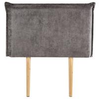 KOPFTEIL DELMO 90x190 cm grau - Grau, Textil (91/99/7cm) - IDIMEX