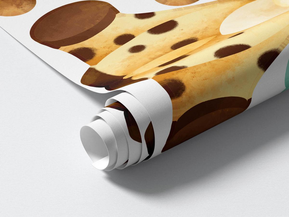 WANDAUFKLEBER 80x135cm - Giraffen auf Safari - Multicolor, Kunststoff (80/135/0.1cm) - Wallfluent