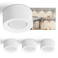 DECKENSTRAHLER Lichtara 6.5/6.5/12 cm (4er-Set) - Weiß, Metall (12/6.5/6.5cm) - ZMH