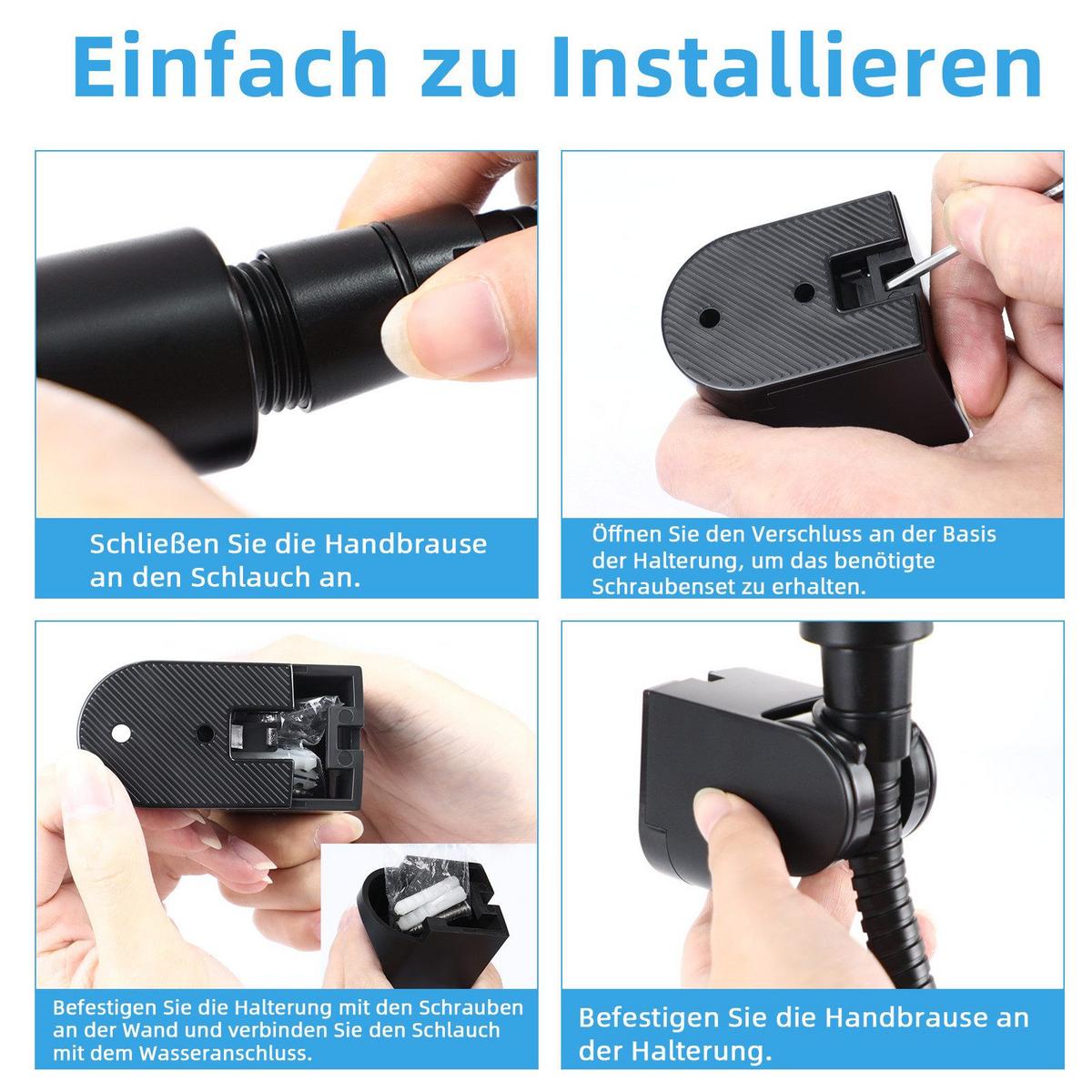 DUSCHKOPF DuschPurVitality - Schwarz, Kunststoff (4/26/12.5cm) - Nettlife