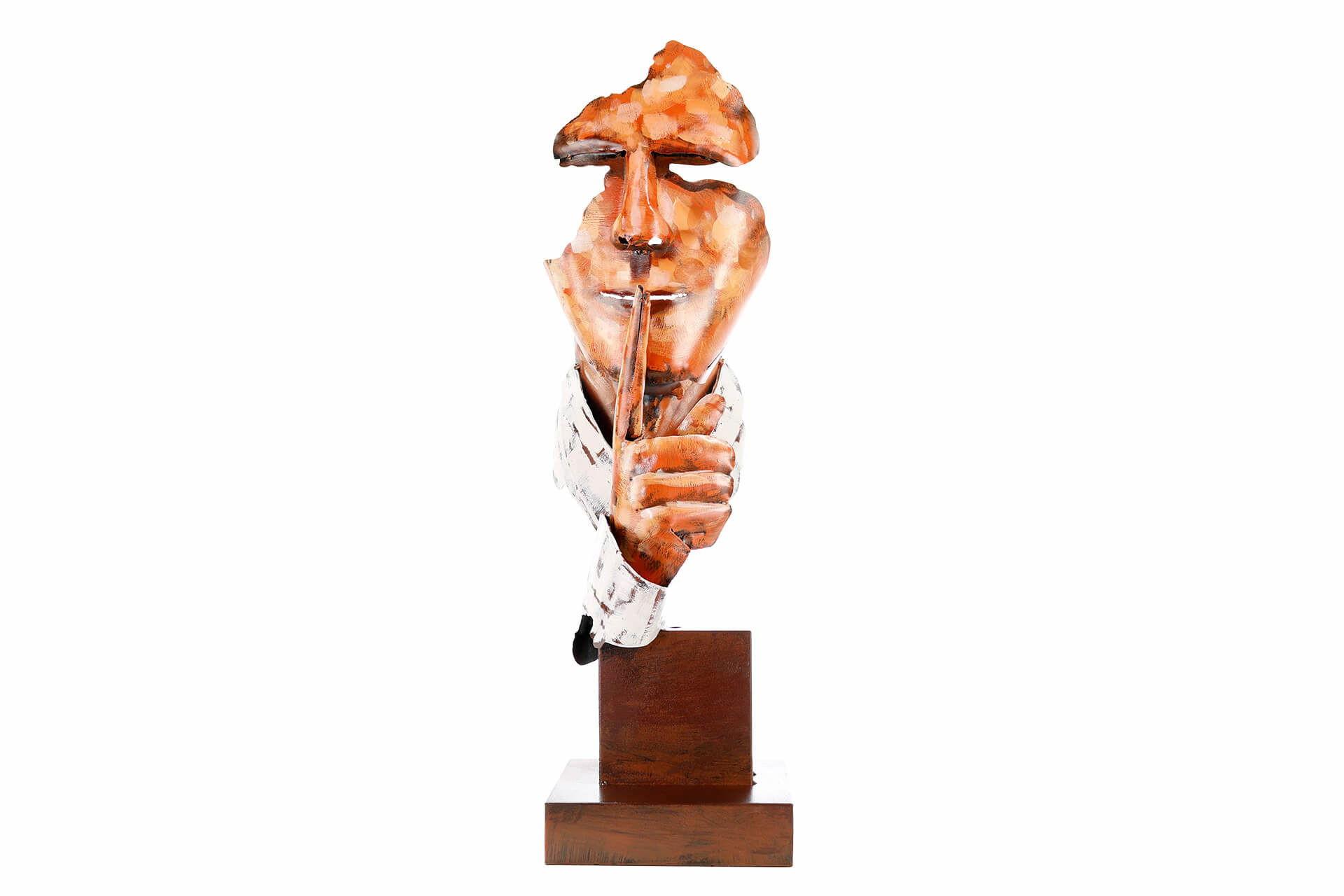 METALLSKULPTUR Beige 70/20 cm - Beige, Metall (2.07/20/20cm) - KUNSTLOFT
