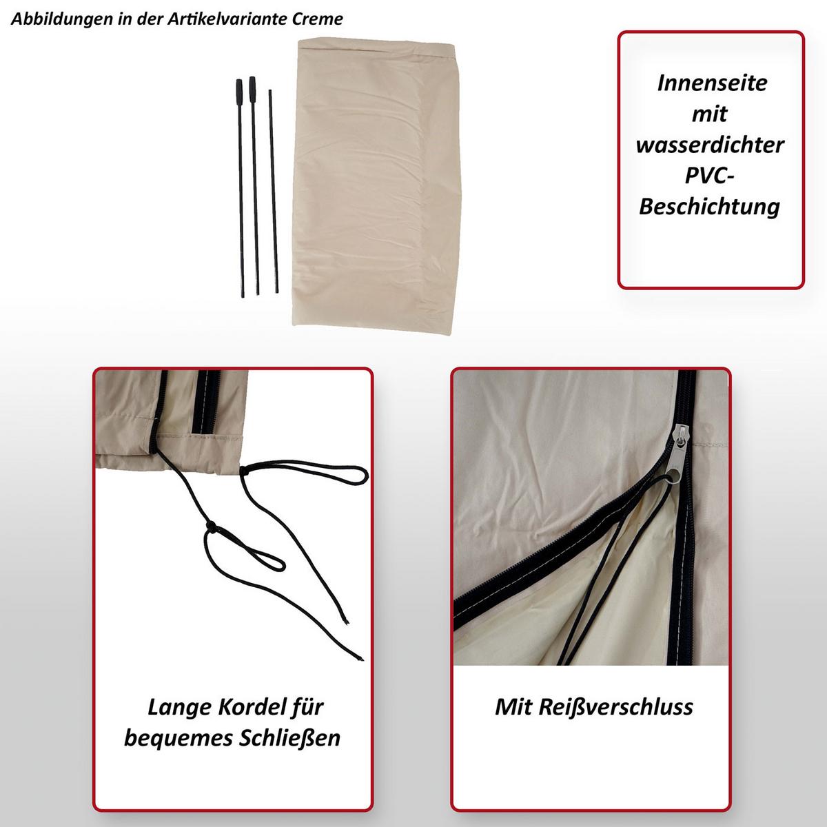 SCHUTZHÜLLE MCW FÜR AMPELSCHIRM Bordeaux - Bordeaux, Textil (60/270/60cm) - MCW