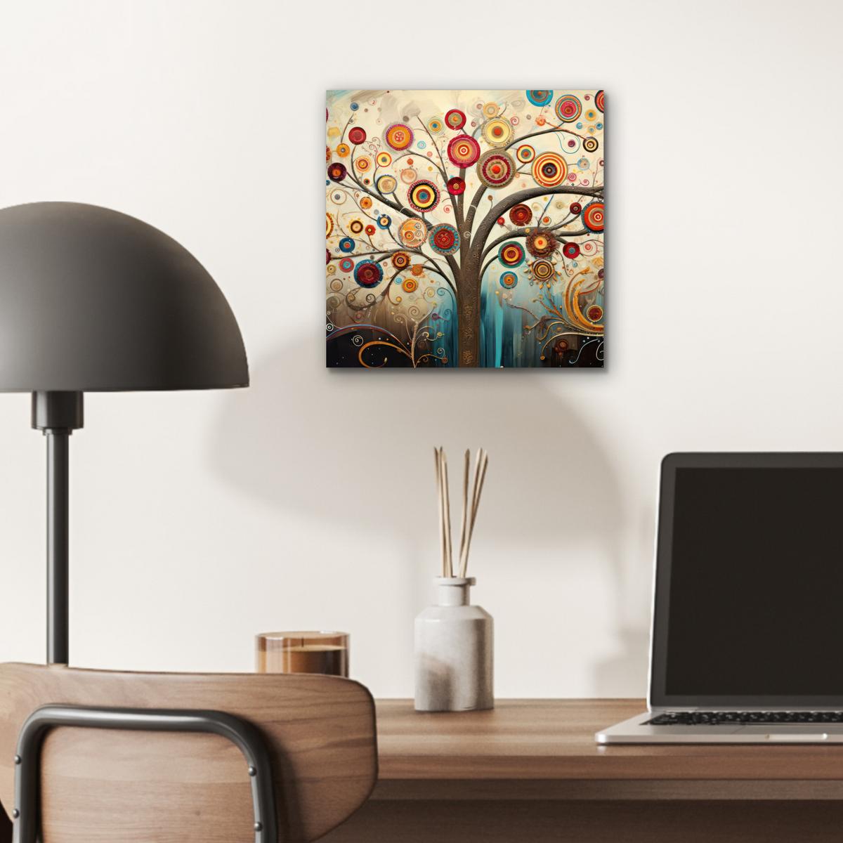 METALLBILD Baum - Baum des Lebens - Farbe 20x20 cm - Braun, Metall (20/20cm) - MuchoWow