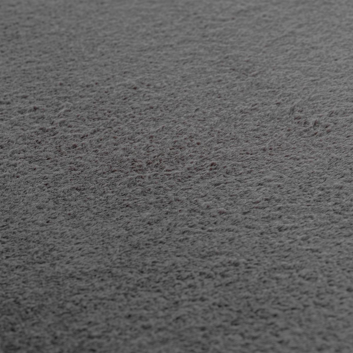 KURZFLORTEPPICH Waschbar ISAR, einfarbig, Grau, Ø 120 cm - Grau, Textil (120/120cm) - KADIMA DESIGN