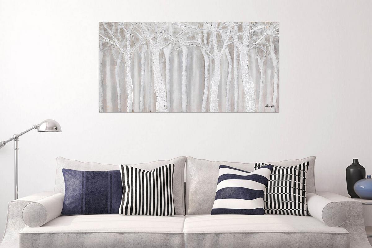 ACRYLBILD HANDGEMALT 120/60 cm - Grau, Holz/Textil (120/60cm) - KUNSTLOFT
