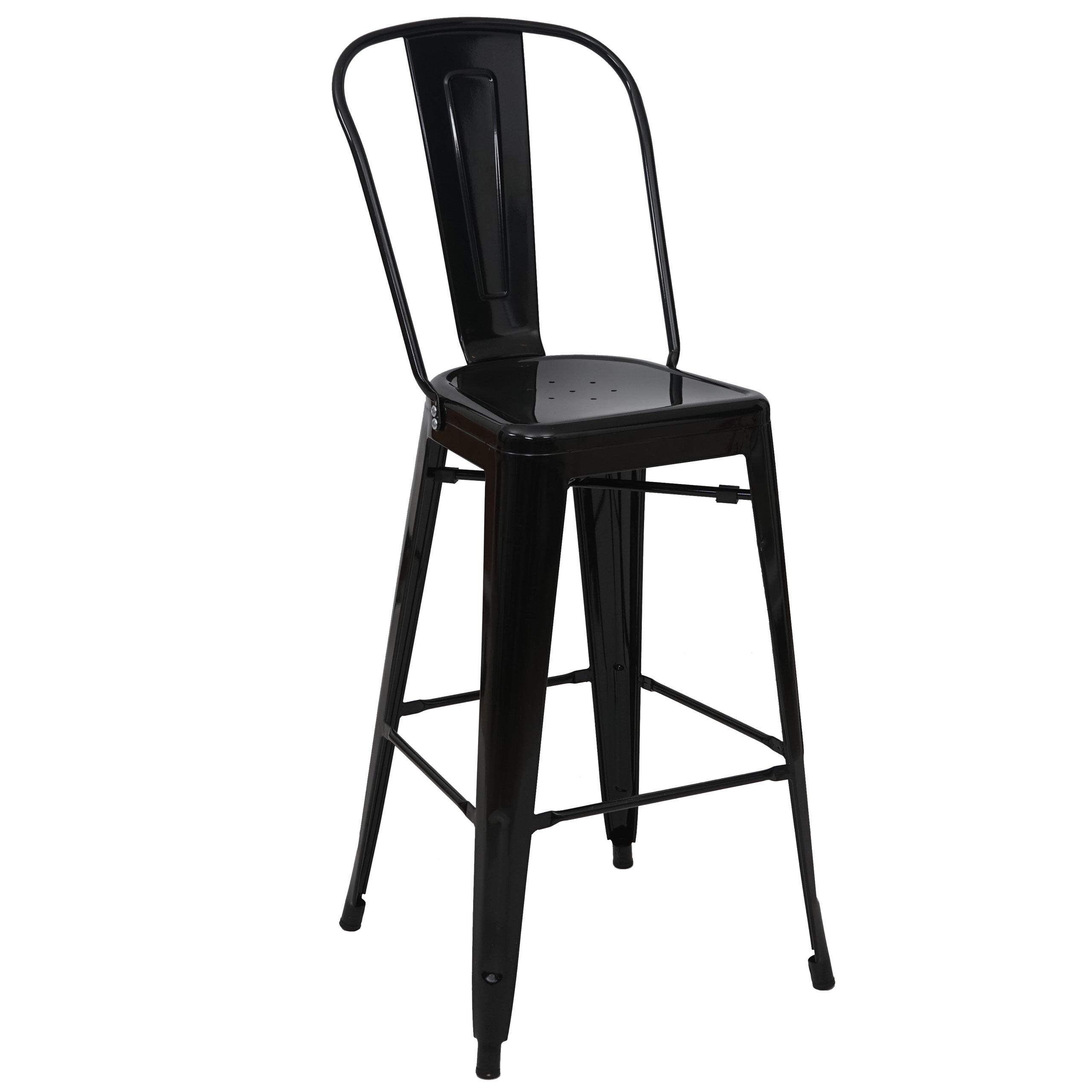 BARHOCKER METALL Schwarz - Schwarz, Metall (50/117/45cm) - MCW