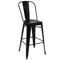 BARHOCKER METALL Schwarz - Schwarz, Metall (50/117/45cm) - MCW