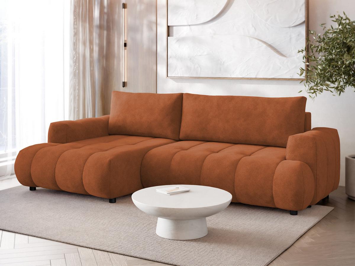 ECKSOFA Haiti, Seite: Links LC+2R - Schwarz/Bronzefarben, Holz/Textil (276/156cm) - MIRJAN24