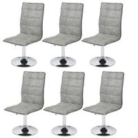 ESSZIMMERSTUHL Beton Dekor 6er-Set - Grau, Textil (43/103/54cm) - MCW