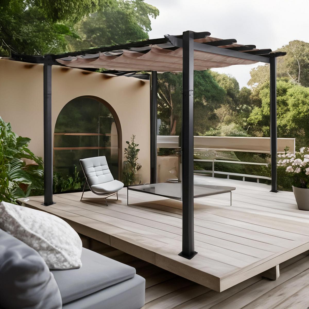 PERGOLA taupe - Taupe, Textil (300/240/300cm) - MCW