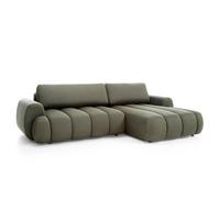 ECKSOFA SITO Grün Jersey mit Schlaffunktion - Grün, Holz (272/168cm) - MASSENO