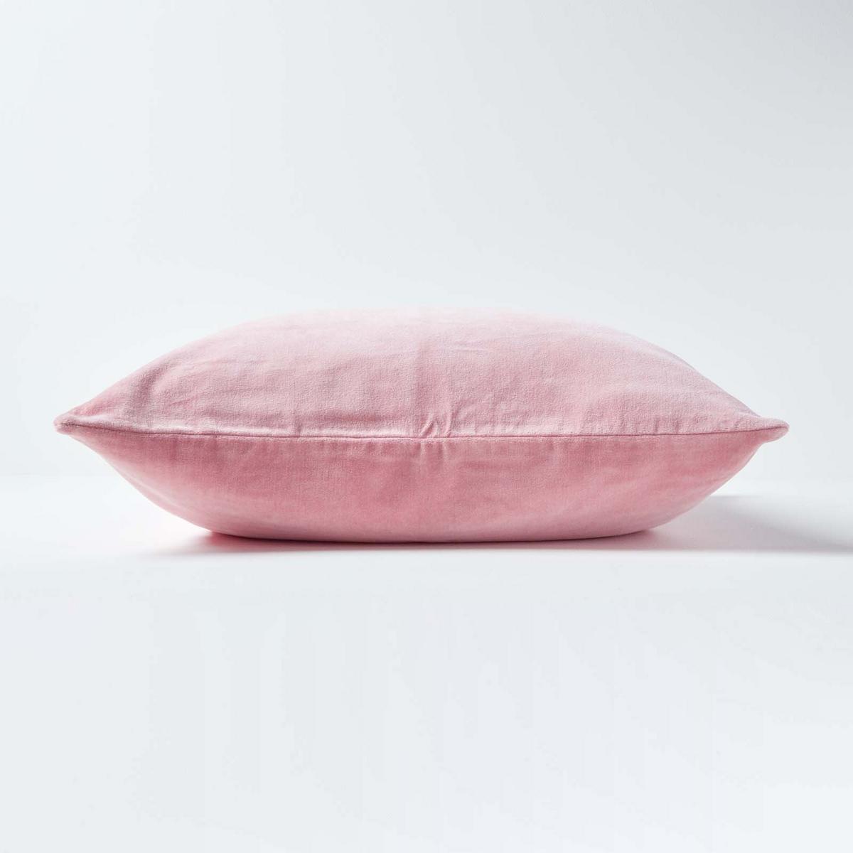 KISSENHÜLLEN 2er-Set Baumwollsamt rosa 40/40 cm - Rosa, Textil (40/40cm) - Homescapes