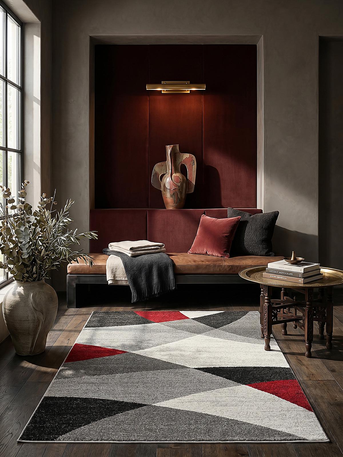 TEPPICH Niederflor Abstrakt THUR Polypropylen Grau 80 x 140 cm - Grau, Textil (200/280cm) - KADIMA DESIGN