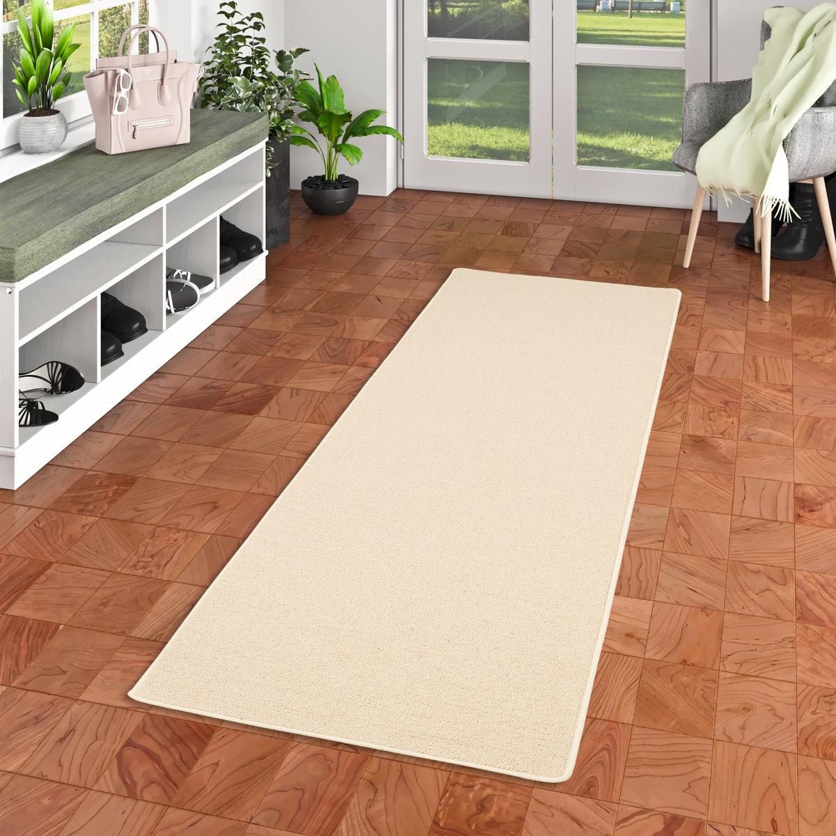 NATUR TEPPICH LÄUFER WOLLE BERBER - Ecru, Textil (100/200cm) - Snapstyle
