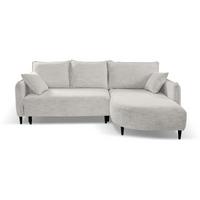 ECKSCHLAFSOFA Sycylia rechts beige - Beige/Schwarz, Textil (244/165cm) - Beautysofa
