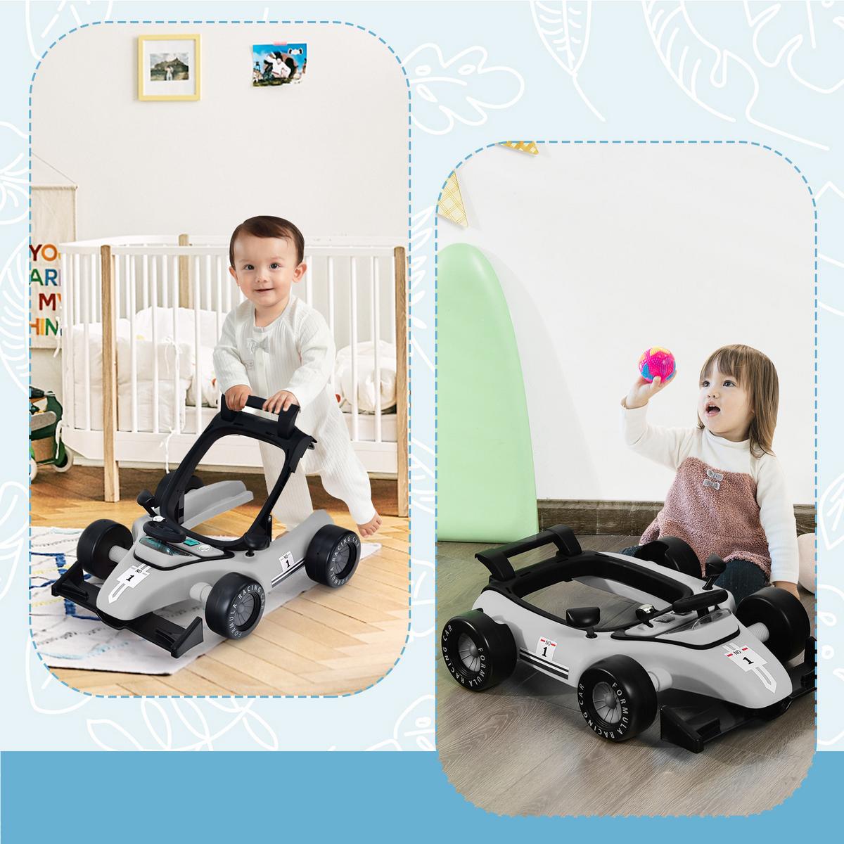 LAUFLERNWAGEN Klappbar Grau - Grau, Kunststoff (76/56/64cm) - COSTWAY
