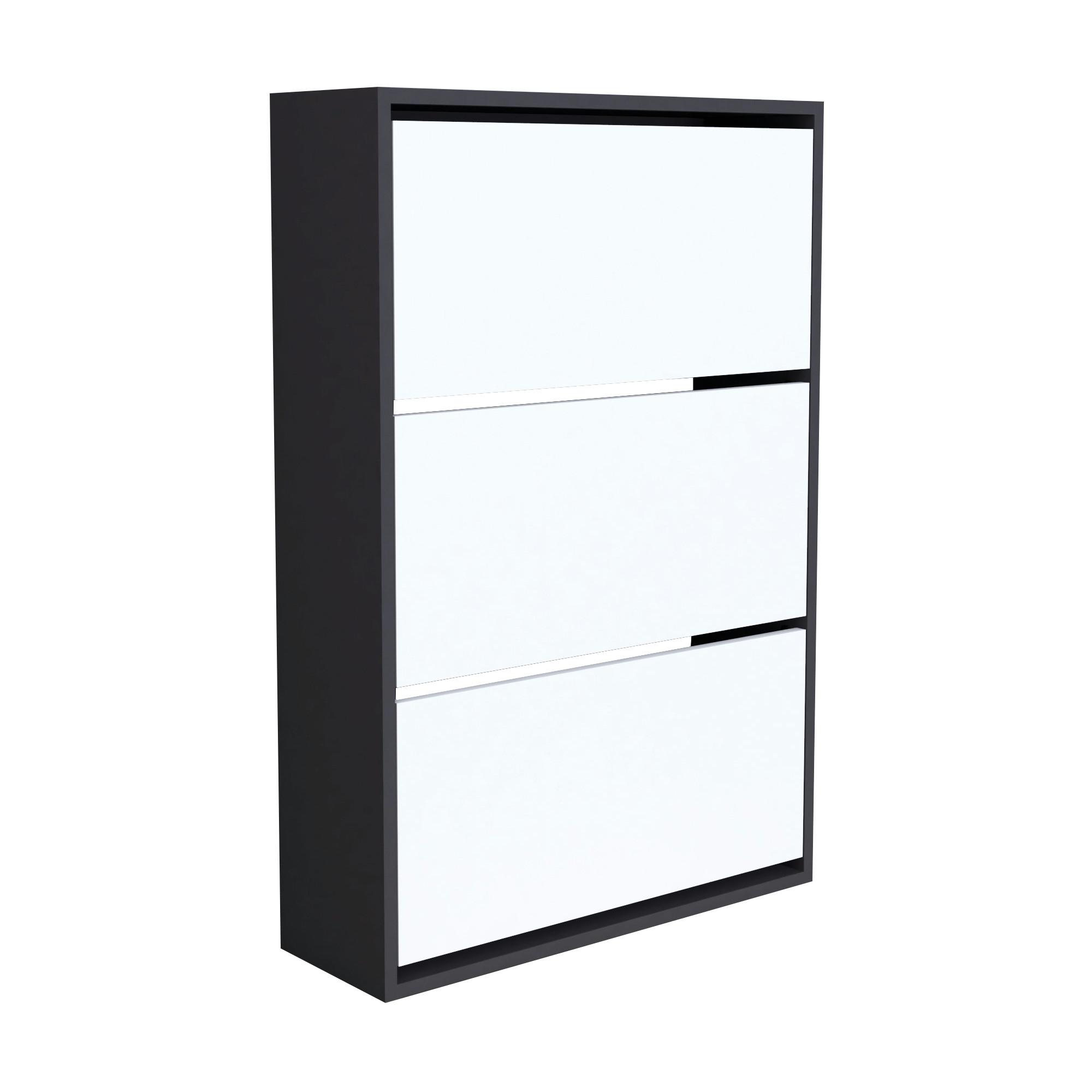 SCHUHKIPPER Aurskog - Grau, Holzwerkstoff (73.5/110/24cm) - [en.casa]