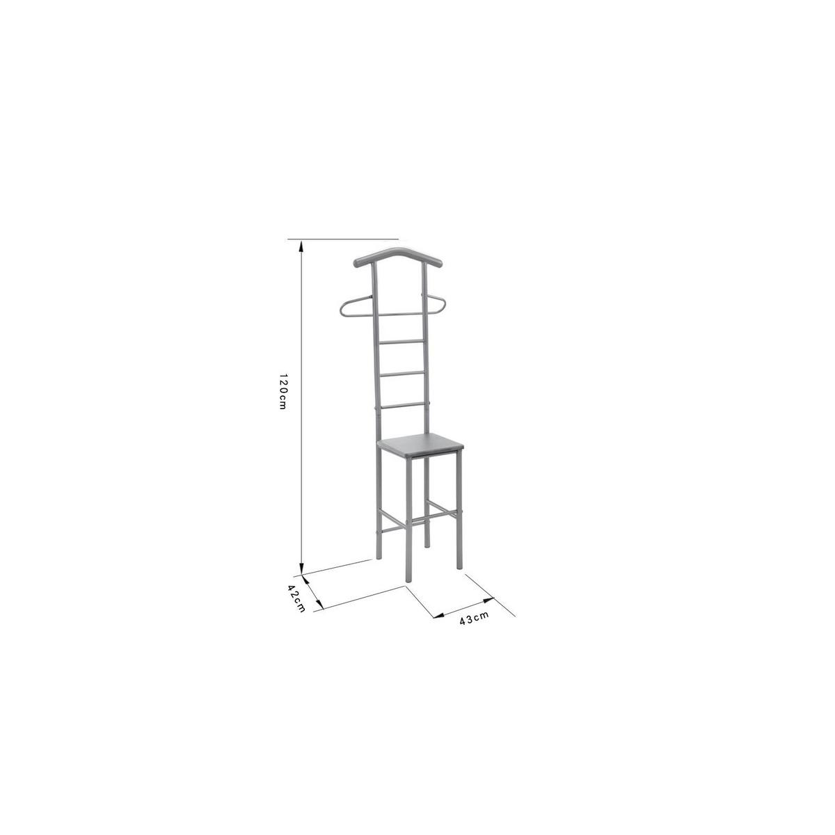 HERRENDIENER JIVO grau - Grau, Metall (53/121/47cm) - CARO-Möbel