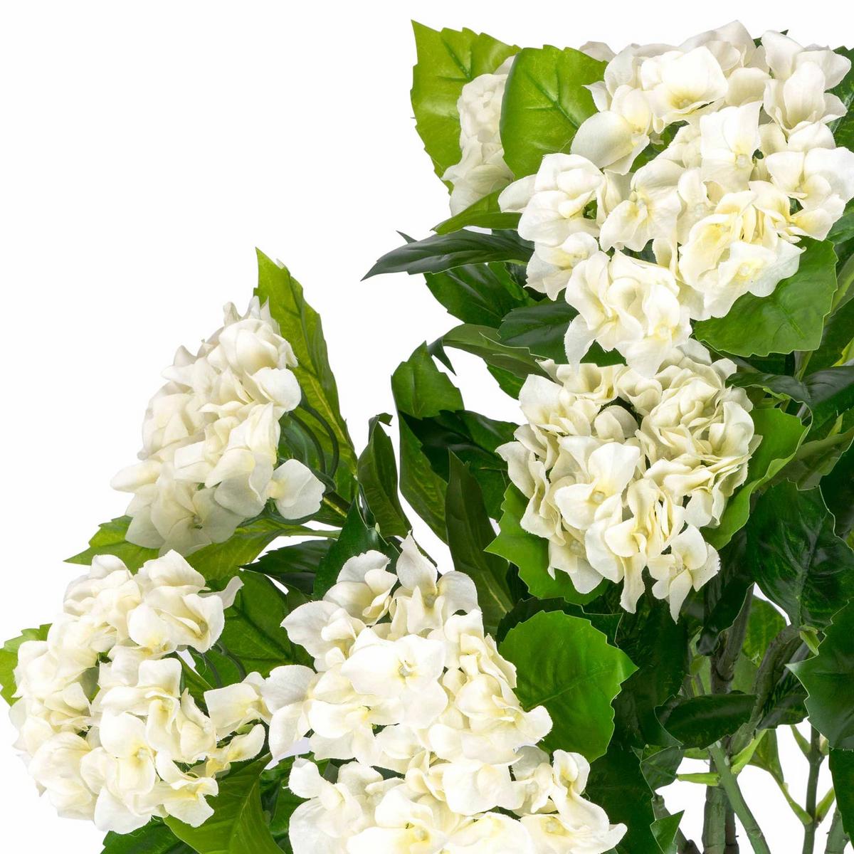 KUNSTBLUME Hortensien creme, 85 cm - Creme, Kunststoff (85cm) - Homescapes