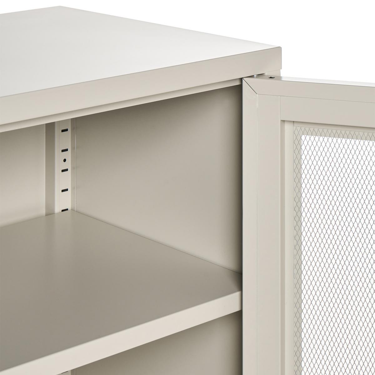 SCHRANK Metall Hellbeige Wakatipu - Beige, Metall (80/102/40cm) - Beliani