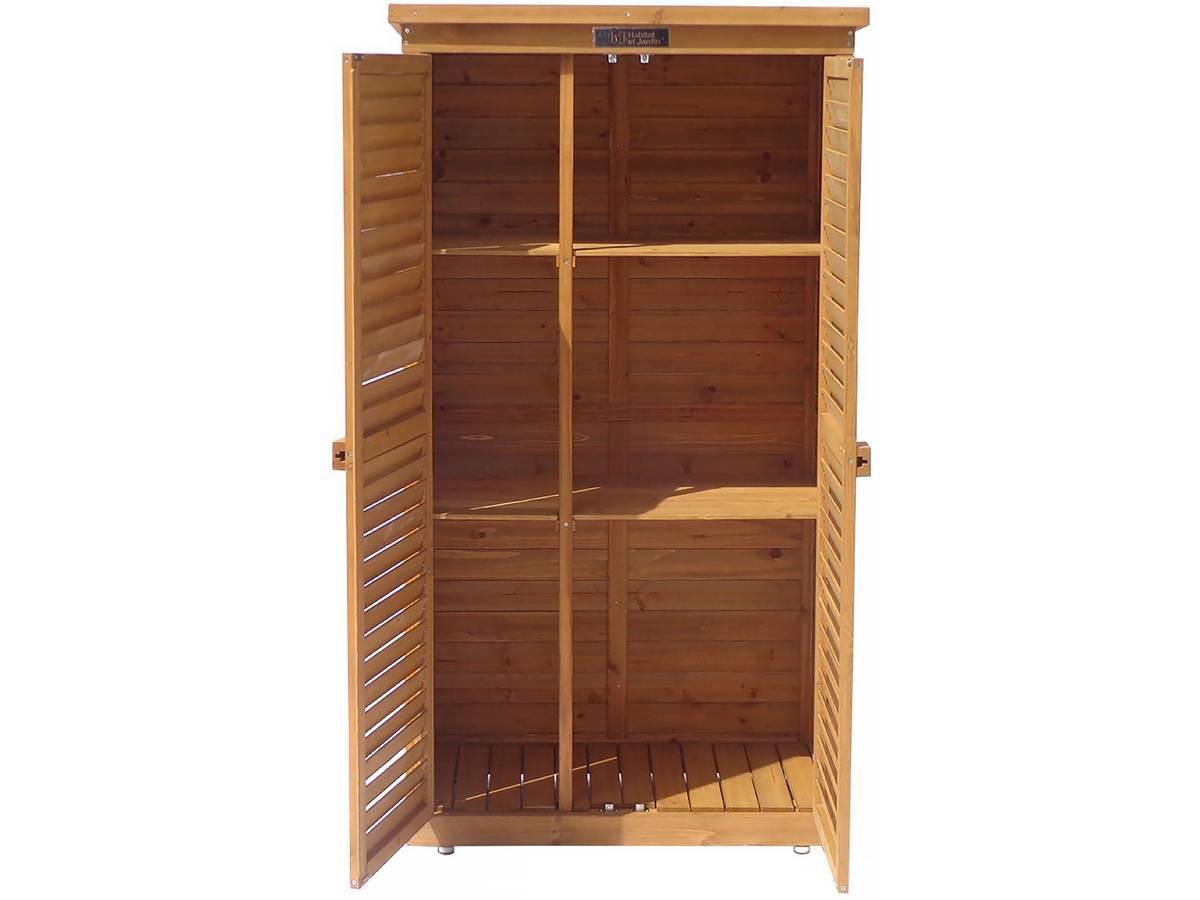 GARTENSCHRANK - GARTENTRUHE space Braun - Braun, Holz (38/148/87cm) - Habitat Garten