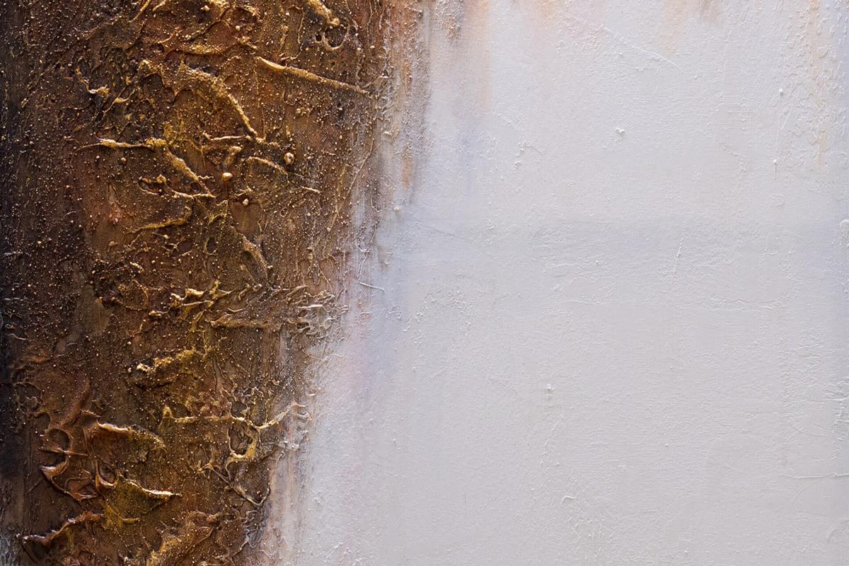 ACRYLBILD HANDGEMALT 60/90 cm - Schwarz/Weiß, Textil (60/90cm) - KUNSTLOFT