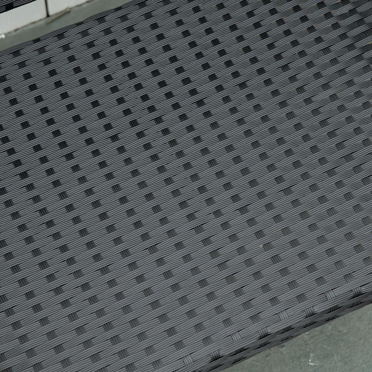 GARTENBANK für 2 Personen, bis 240 kg Belastbar, Schwarz, 122 x 60 x 85cm - Schwarz, Kunststoff (60/85/122cm) - Outsunny