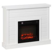 ELEKTROKAMIN mit Heizung und mit Flammeneffekt 1800W - Weiß, Metall (22/81.7/96.5cm) - HOMCOM