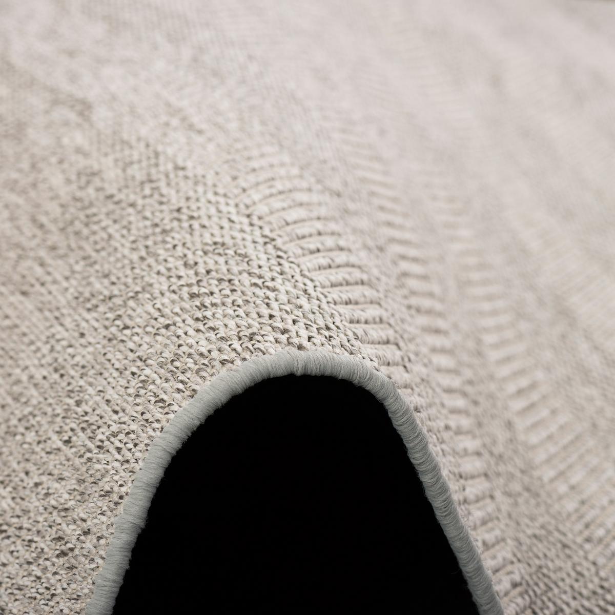 SISAL-OPTIK DESIGNER FLACHGEWEBE TEPPICH PURE MELIERT - Hellgrau, Textil (80/160cm) - Snapstyle