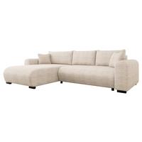 ECKSOFA Merkos - Beige/Schwarz, Holz/Textil (285/188cm) - MIRJAN24