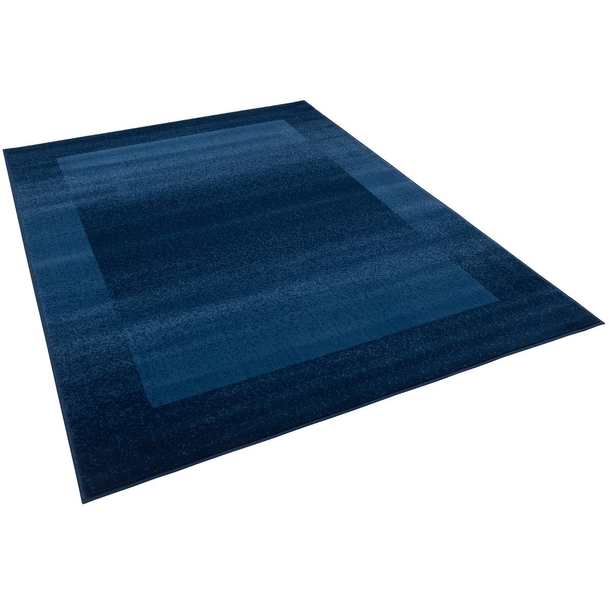 MODERN DESIGNER VELOURS TEPPICH SAMBA - Dunkelblau, Textil (120/170cm) - Pergamon