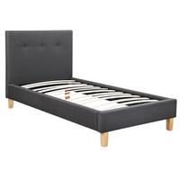 BETT elise Grau - Grau, Textil (190/90cm) - Habitat Garten