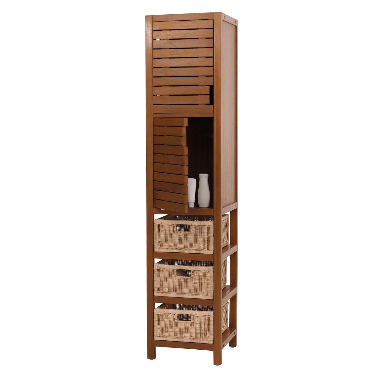 HOCHSCHRANK Braun - Braun, Holz (40/120/40cm) - MCW