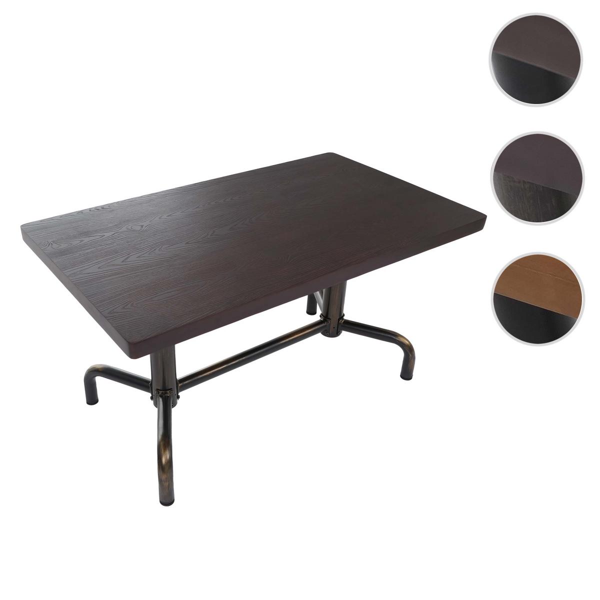 ESSZIMMERTISCH eckig Braun, Bronze - Braun/Bronzefarben, Holz (80/140/74cm) - MCW