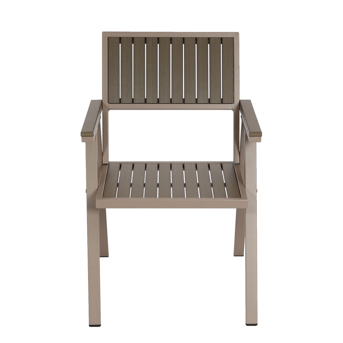 GARTENSTUHL Schwarz, Beige - Beige/Schwarz, Metall (57/87/53cm) - MCW