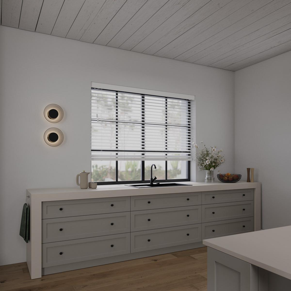 HOLZJALOUSIEN Cocoon Weiß - Weiß, Holz (110/175cm) - Cocoon Home Concepts