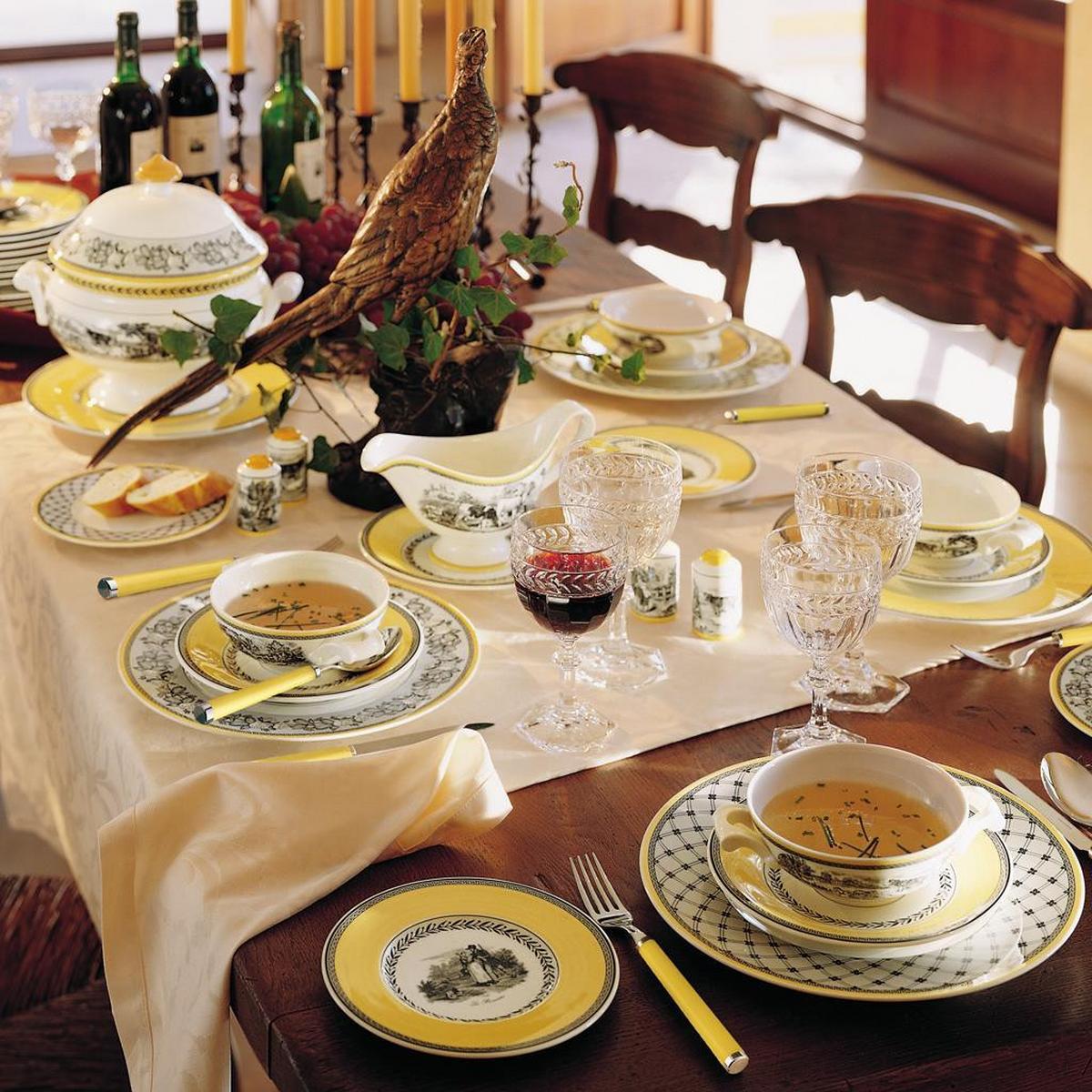 BROTTELLER Audun Ferme weiß-grau-gelb ø 16 cm - Gelb/Weiß, Keramik (16cm) - Villeroy & Boch